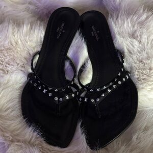 Louis Vuitton Black and White Women's Sandals
